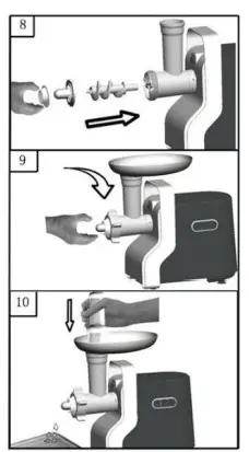Steba MG 1400 Electronic Meat Grinder - power plug