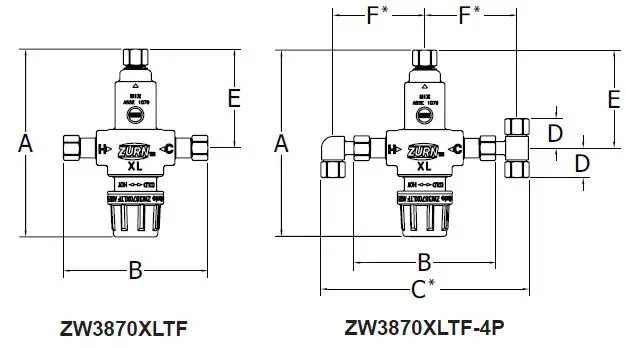 ZURN-ZW3870XLTF-Aqua-Gard-Thermostatic-Mixing-Valve-FIG-3