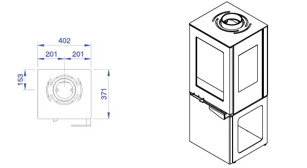 visionLINE-Pera-Freestanding-3-x-Sided-Wood-Fireplace-1