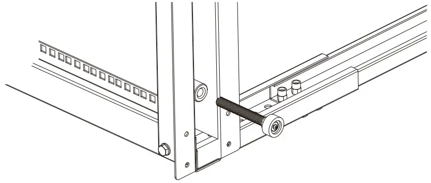 rocstor SolidRack Adjustable 4 Post Open Frame Server Rack - Tighten each
