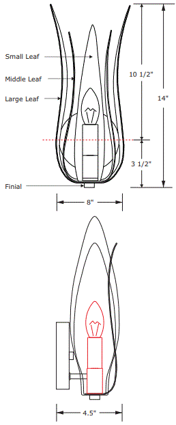 CRYSTORAMA 511-MT Broche One Light Wall Mount-FIG1