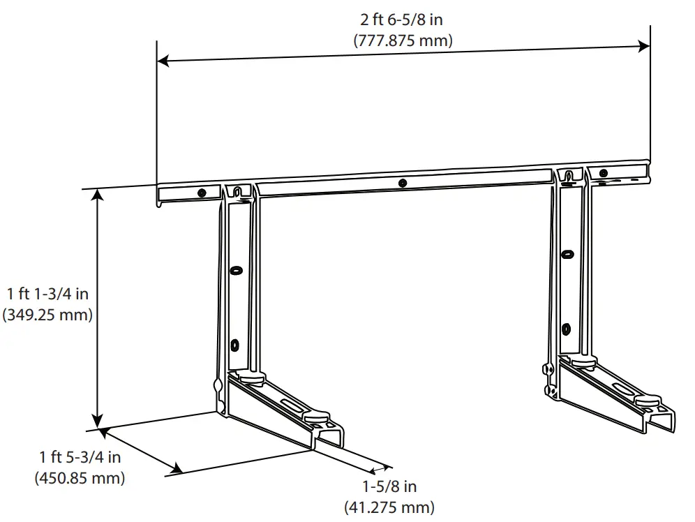 MRCOOL MB176 Condenser Wall Mounting Kit