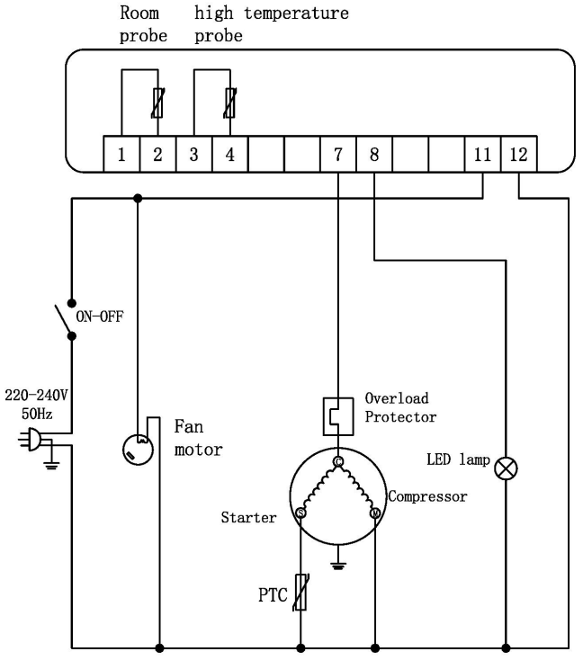 HAMOKI 251001 Four Sided Glass Display - Circuit Diagram