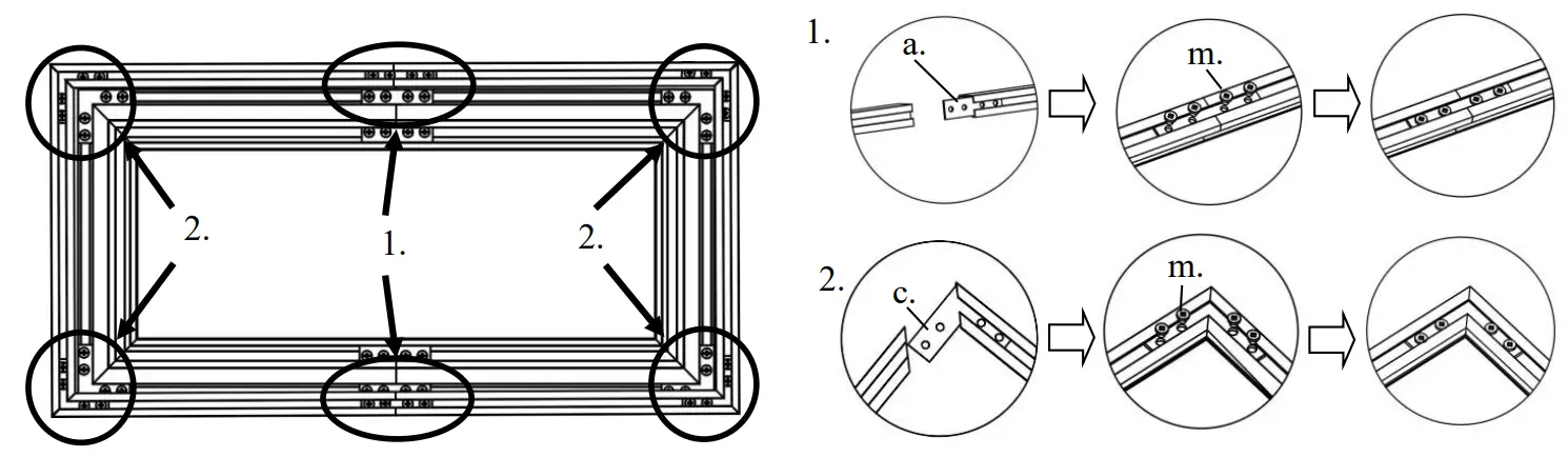 EPV Dark Star UST 2 eFinity EDGE FREE Ceiling Ambient Light Rejecting Fixed Frame Screen - Frame Assembly 11