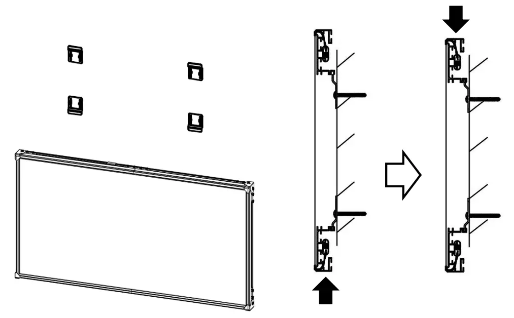 EPV Dark Star UST 2 eFinity EDGE FREE Ceiling Ambient Light Rejecting Fixed Frame Screen - Frame Assembly 17