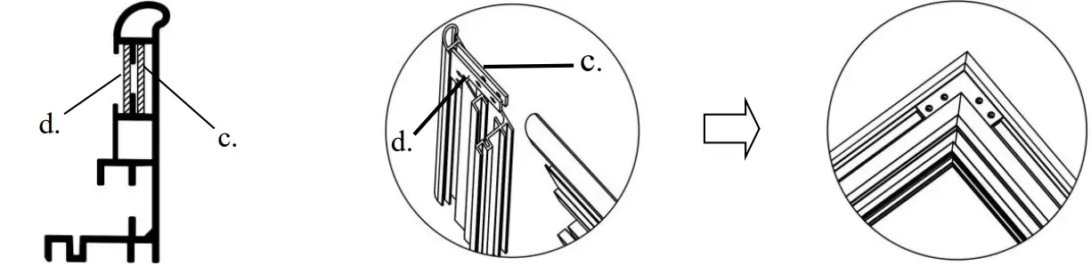 EPV Dark Star UST 2 eFinity EDGE FREE Ceiling Ambient Light Rejecting Fixed Frame Screen - Frame Assembly 2