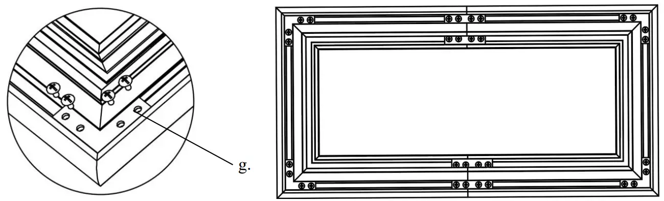 EPV Dark Star UST 2 eFinity EDGE FREE Ceiling Ambient Light Rejecting Fixed Frame Screen - Frame Assembly 3