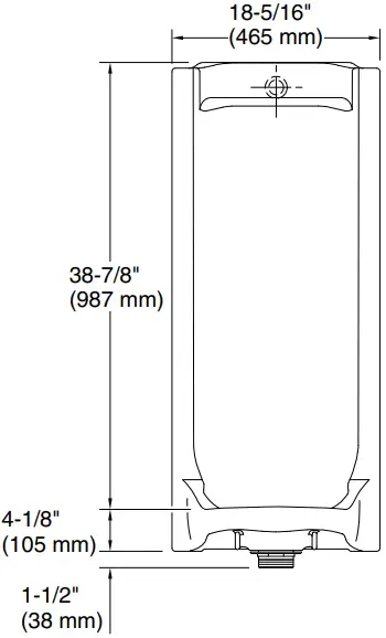 KOHLER K-25039-R Branham Full Stall Washout Urinal A3