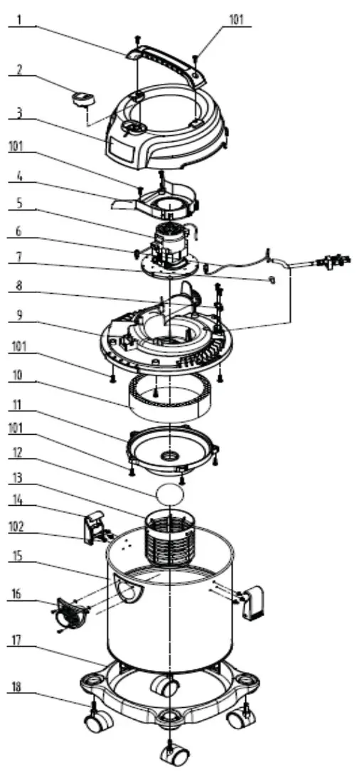 STANLEY SL18136 Wet-Dry Vacuum - DESCRTIPTION 7