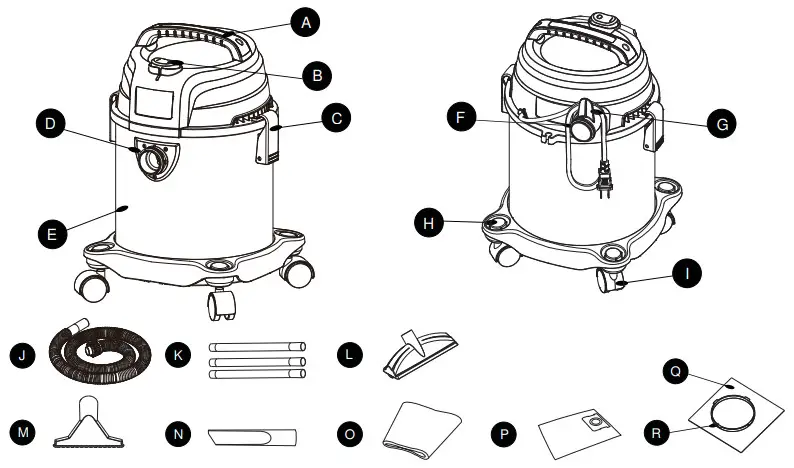 STANLEY SL18136 Wet-Dry Vacuum - DESCRTIPTION