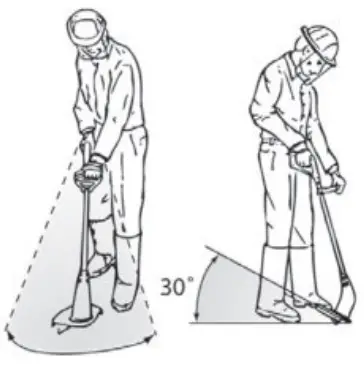 PARKSIDE 419713 Cordless Grass Trimmer - Cutting grass