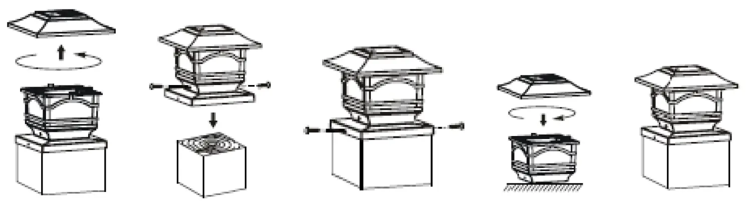 MAXSA 41471 Solar Powered Post Lights 2