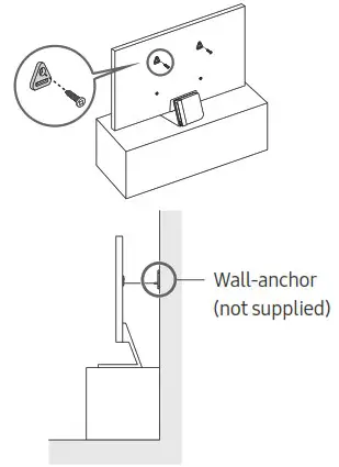 SAMSUNG QN95B Series 4K Smart TV - Preventing the TV from falling
