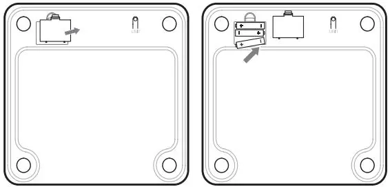 rossmax WF262 Bluetooth Body Fat Scale User Manual - Installing Batteries