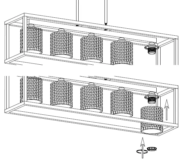YOUKAIN-HDLP-10015AS-5-Light-Antique-Silver-Hanging-Chandelier-FIG 5