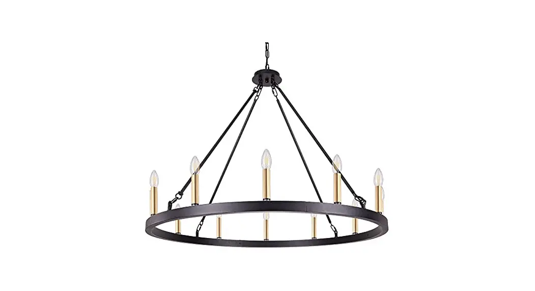 Acroma 3912draz 12 Lights 34in Wagon Wheel Modern Chandelier-driftwood Instruction Manual Acroma 3912draz 12 Lights 34in Wagon Wheel Modern Chandelier-driftwood Instruction Manual