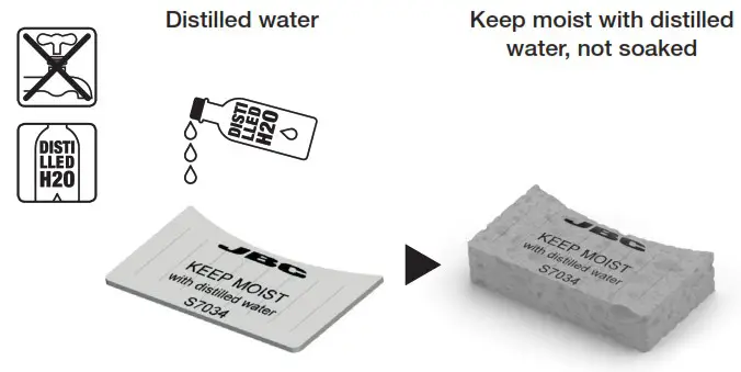 JBC S7034 Sponge for Stands - Instructions