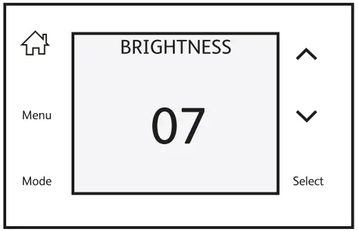 ESi Controls ESRTP4TOUCH Programmable Room Thermostat - Display Brightness 2