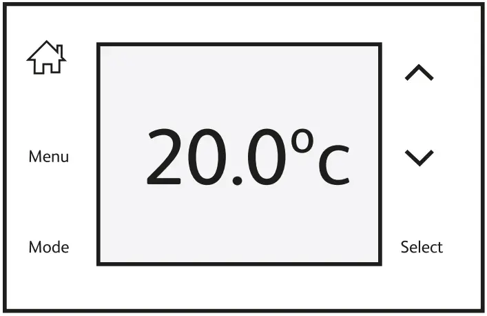 ESi Controls ESRTP4TOUCH Programmable Room Thermostat - Display Mode 2