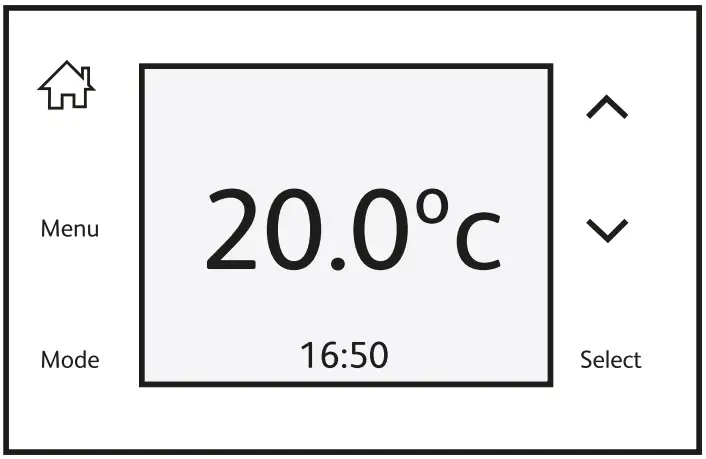 ESi Controls ESRTP4TOUCH Programmable Room Thermostat - Display Mode 3