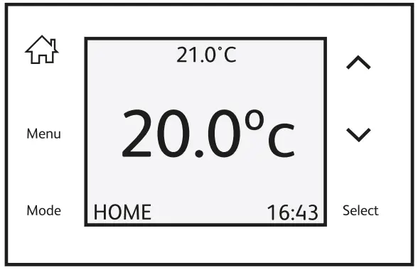 ESi Controls ESRTP4TOUCH Programmable Room Thermostat - Display Mode 5