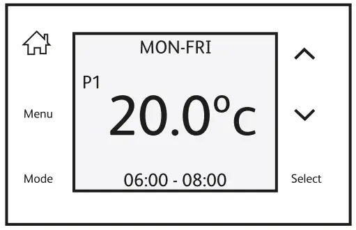 ESi Controls ESRTP4TOUCH Programmable Room Thermostat - Heating Schedule 2