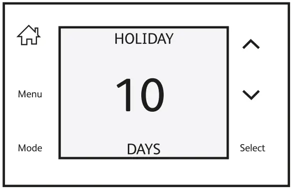 ESi Controls ESRTP4TOUCH Programmable Room Thermostat - Holiday Mode 1