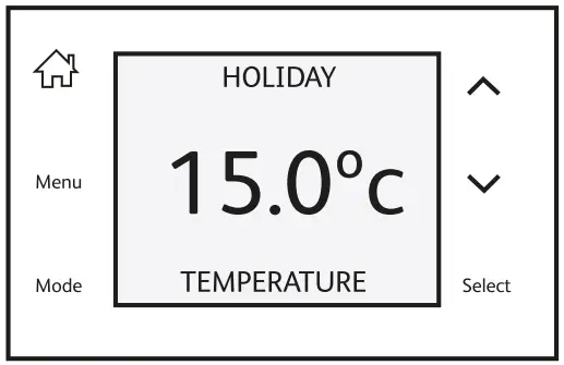 ESi Controls ESRTP4TOUCH Programmable Room Thermostat - Holiday Mode 2
