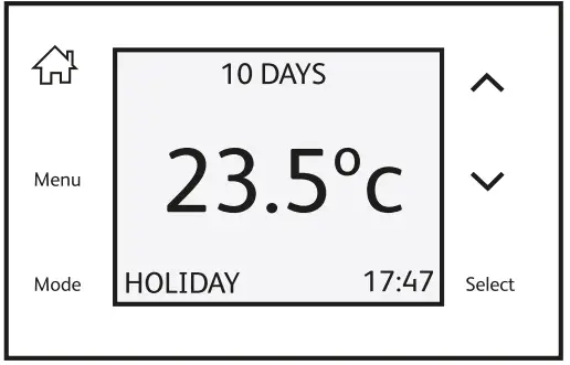 ESi Controls ESRTP4TOUCH Programmable Room Thermostat - Holiday Mode 3