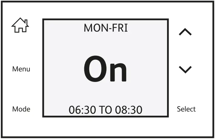 ESi Controls ESRTP4TOUCH Programmable Room Thermostat - Hot Water Schedule 2