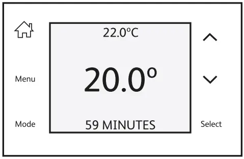 ESi Controls ESRTP4TOUCH Programmable Room Thermostat - Override 1