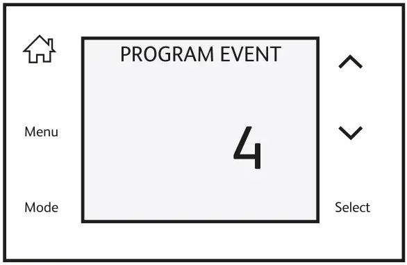 ESi Controls ESRTP4TOUCH Programmable Room Thermostat - Program Events 1