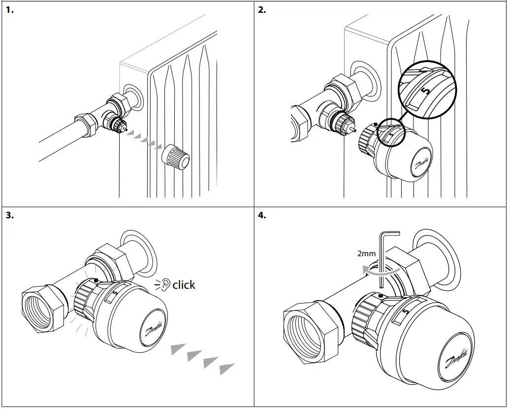 Danfoss 013G1237 Aero Tamper Proof Thermostat Sensors - Fig 1