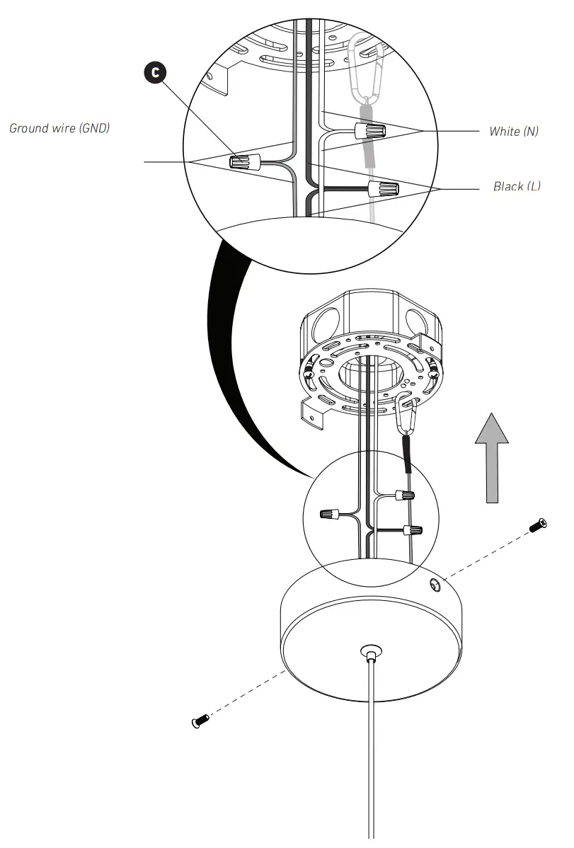 artika PDT TOC HD2BL Tolena Pendant LED Light Fixture - STEP 3