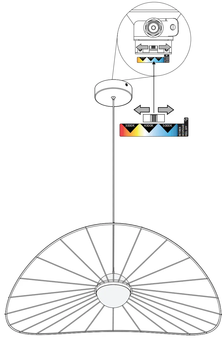 artika PDT TOC HD2BL Tolena Pendant LED Light Fixture - STEP 4