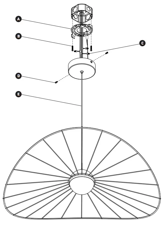 artika PDT TOC HD2BL Tolena Pendant LED Light Fixture - STEP