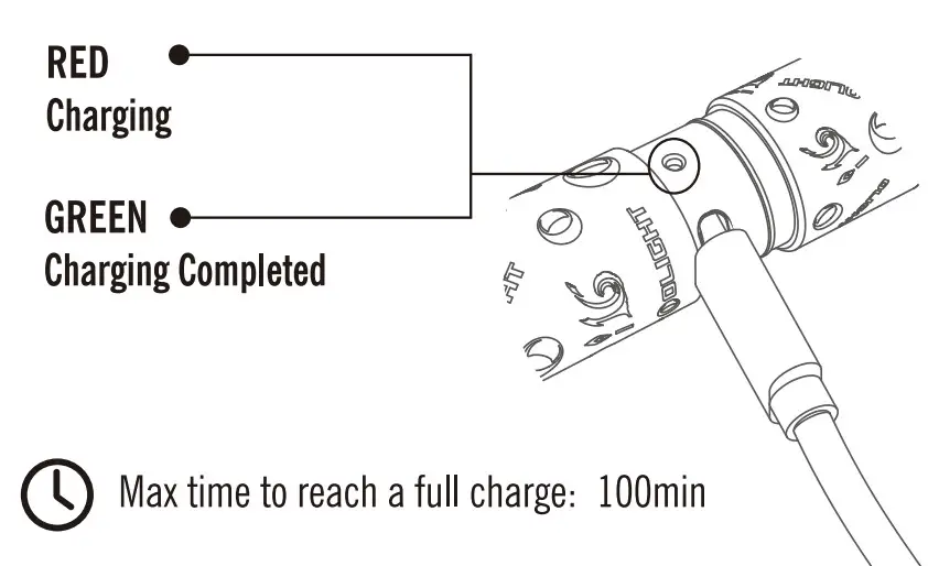 OLIGHT i16 LED Keychain Flashlight - charging