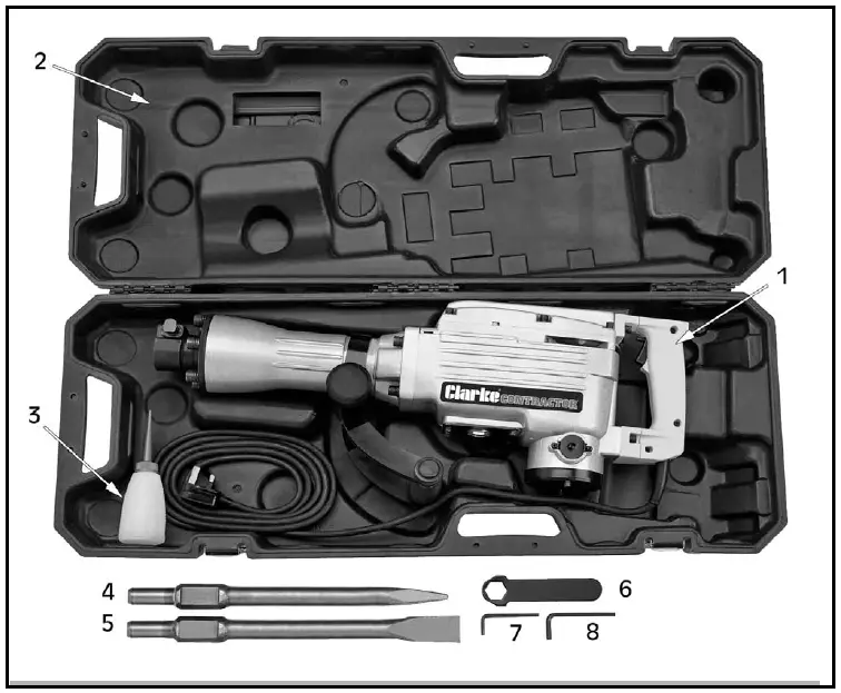 Clarke CON1500DD 1500W SDS Demolition Hammer-FIG-5