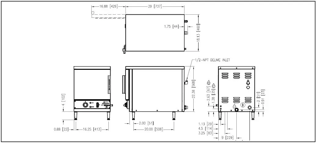CROWN-SXN-4M-Electric-Counter-Convection-Steamer-fig-1