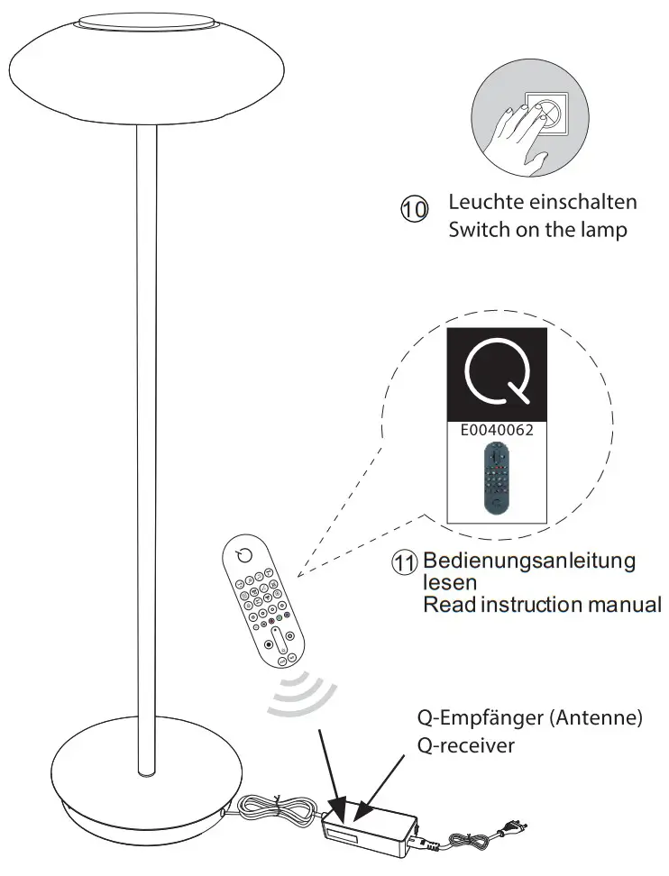 Paul Neuhaus 836516 Q ETIENNE LED Floor Lamp Smart Home Black - fig 3
