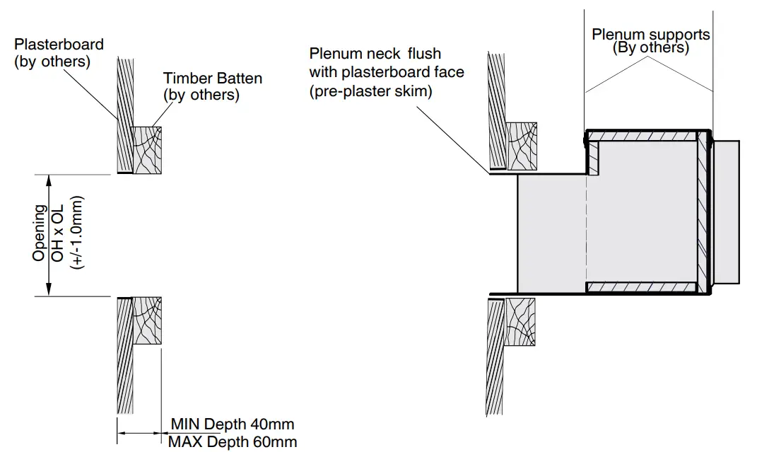TROX AHP Plaster In Grilles - Construction