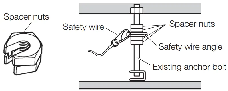 i PRO WV QEM501 Ceiling Mount Bracket - existing anchor bolt