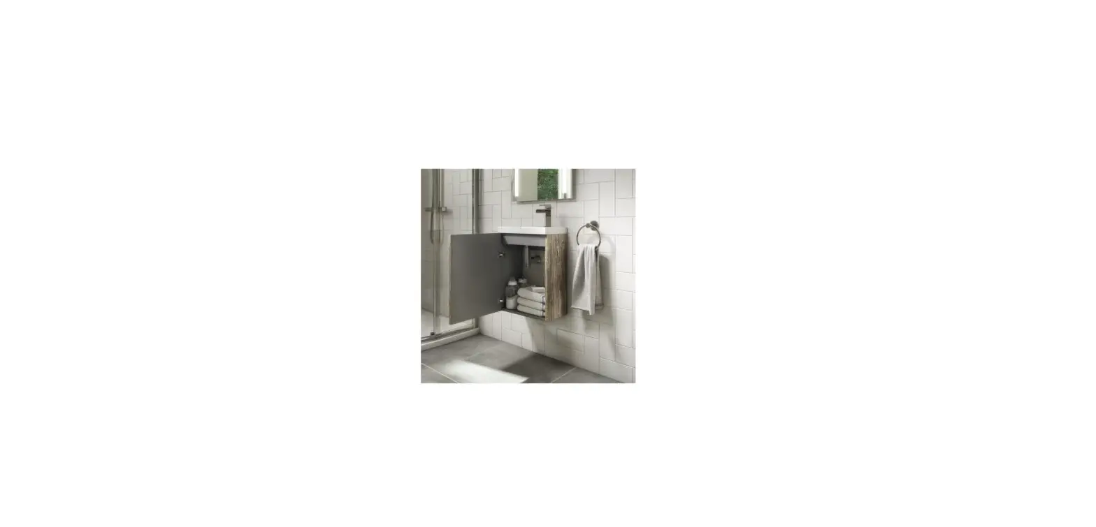 Better Bathrooms 1450719 Ashford Grey Wood 400mm Wall Hung Door Vanity Unit User Manual