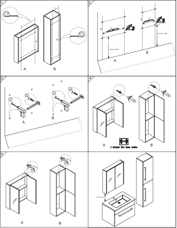 better-bathrooms-1450719-Ashford-Grey-Wood-400mm-Wall-Hung-Door-Vanity-Unit-FIG-7