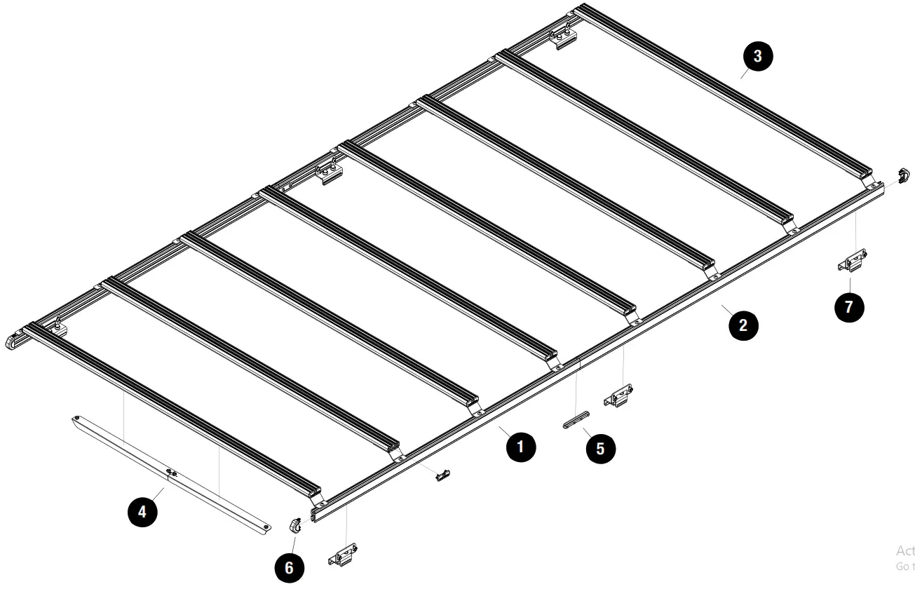 FRONT RUNNER KVRP008T RAM Pro Master 3500 136 Inch WB High Roof CAN Rack Kit - FIGURE