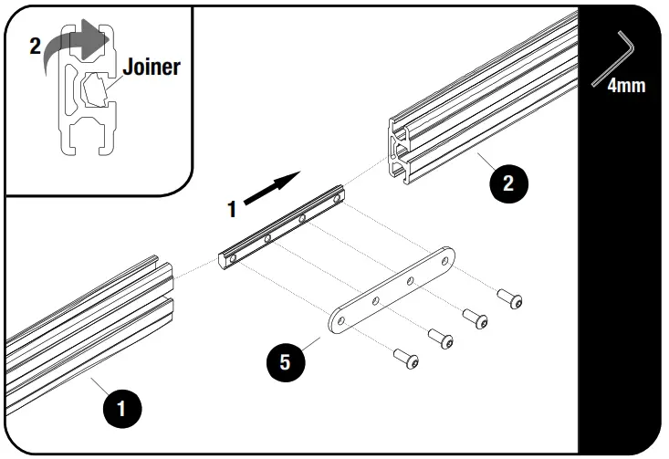 FRONT RUNNER KVRP008T RAM Pro Master 3500 136 Inch WB High Roof CAN Rack Kit - Joiner