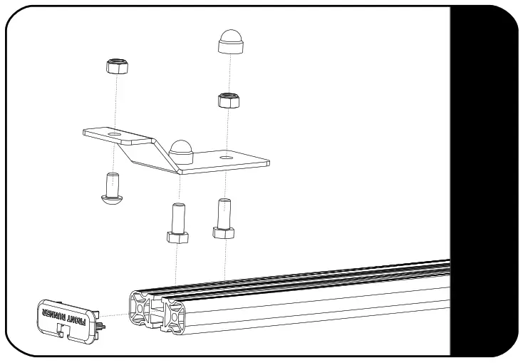 FRONT RUNNER KVRP008T RAM Pro Master 3500 136 Inch WB High Roof CAN Rack Kit - NARROW