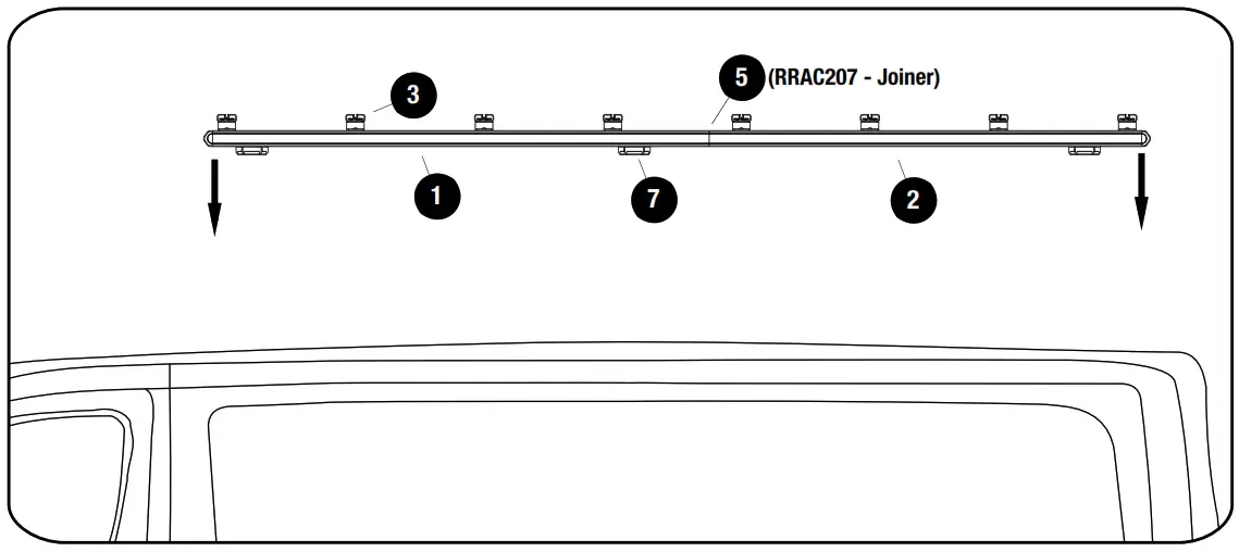 FRONT RUNNER KVRP008T RAM Pro Master 3500 136 Inch WB High Roof CAN Rack Kit - REMOVAL1