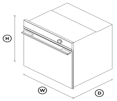 Fisher Paykel OS60SDLX1 Combination Steam Oven - DIMENSIONS