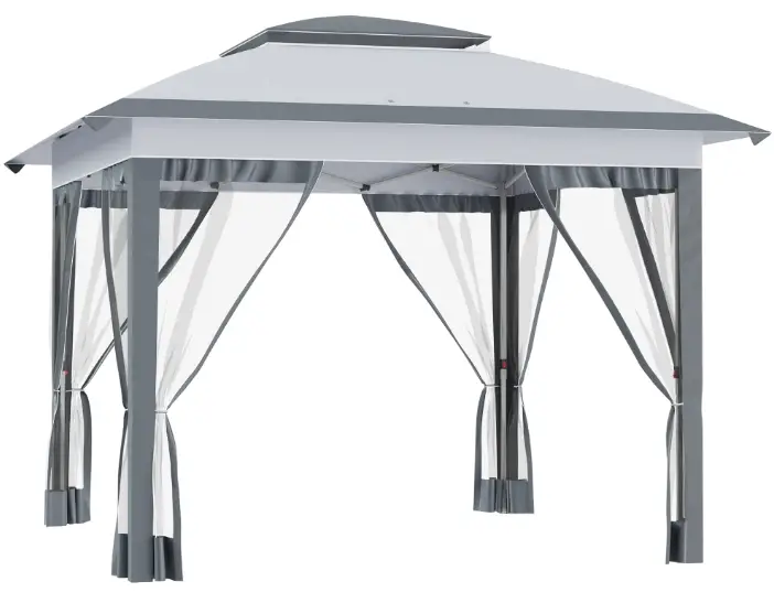 Outsunny 84C-202 Garden Gazebo with Mesh Sides